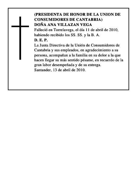 DOÑA ANA VILLAZAN VEGA