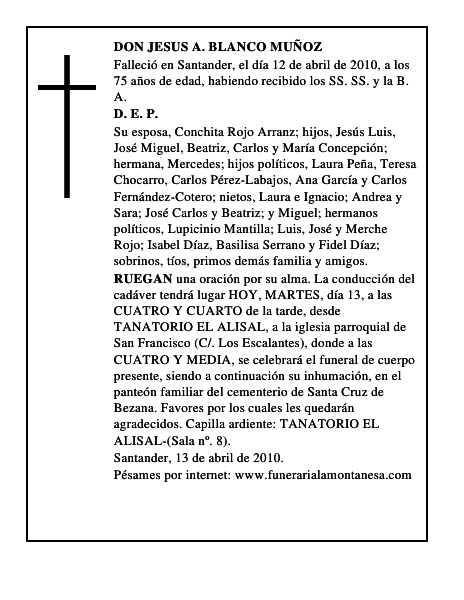DON JESUS A. BLANCO MUÑOZ