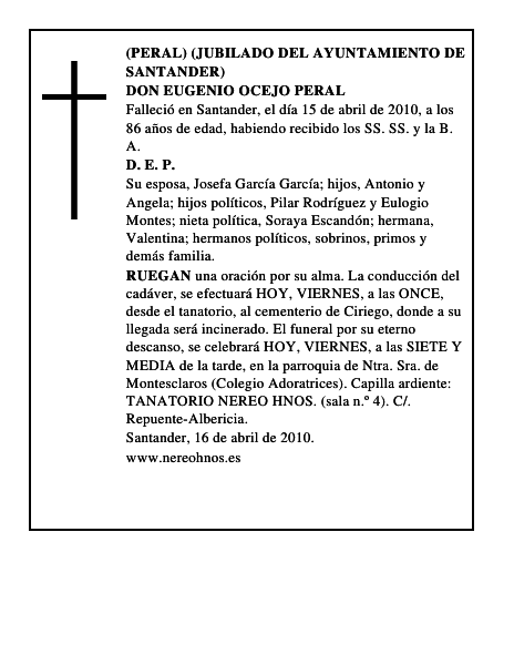 DON EUGENIO OCEJO PERAL