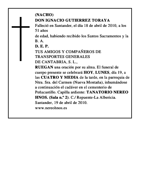 DON IGNACIO GUTIERREZ TORAYA