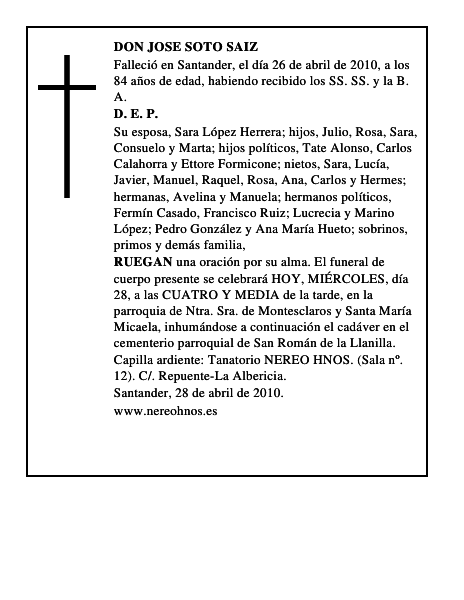 DON JOSE SOTO SAIZ