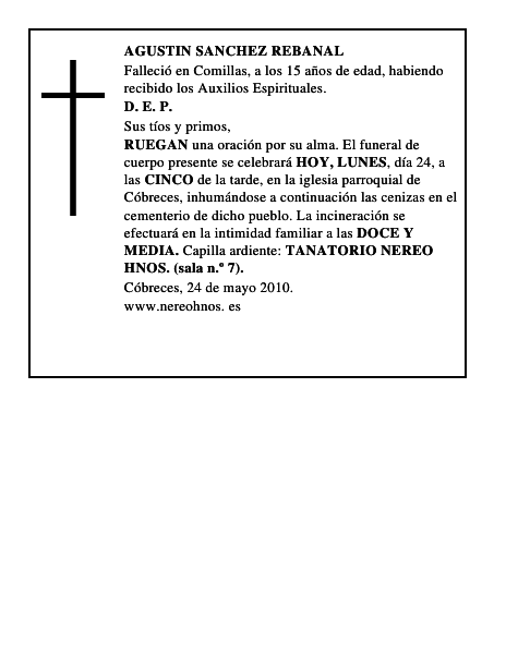 AGUSTIN SANCHEZ REBANAL