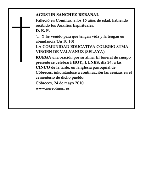 AGUSTIN SANCHEZ REBANAL