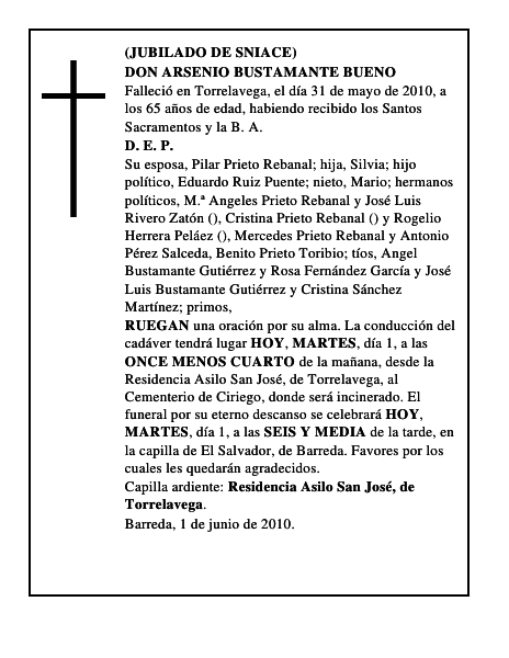 DON ARSENIO BUSTAMANTE BUENO