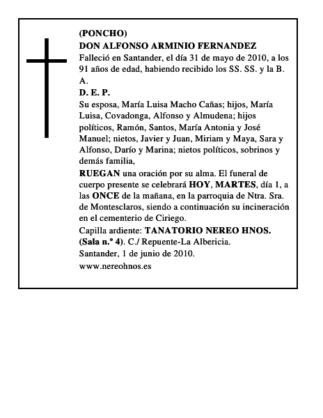DON ALFONSO ARMINIO FERNANDEZ