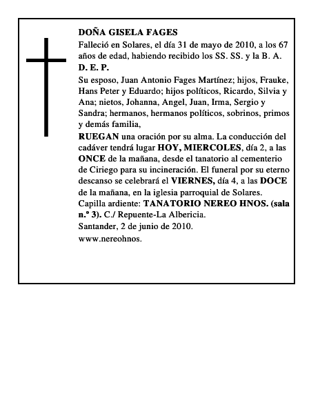 DOÑA GISELA FAGES