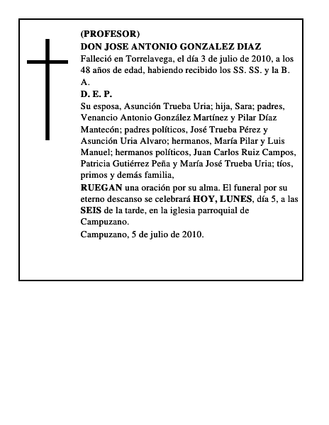 DON JOSE ANTONIO GONZALEZ DIAZ