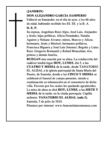 DON ALEJANDRO GARCIA SAMPERIO