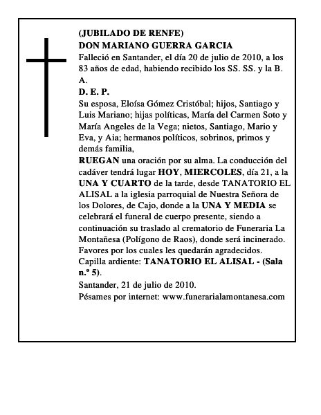 DON MARIANO GUERRA GARCIA