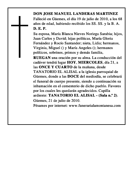 DON JOSE MANUEL LANDERAS MARTINEZ