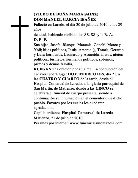 DON MANUEL GARCIA IBAÑEZ