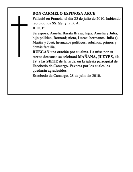 DON CARMELO ESPINOSA ARCE
