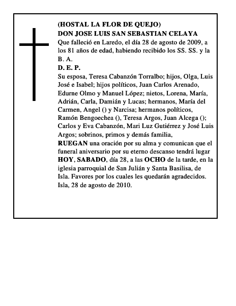 DON JOSE LUIS SAN SEBASTIAN CELAYA