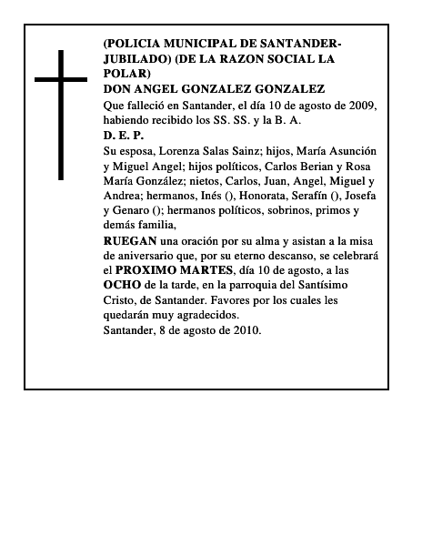 DON ANGEL GONZALEZ GONZALEZ