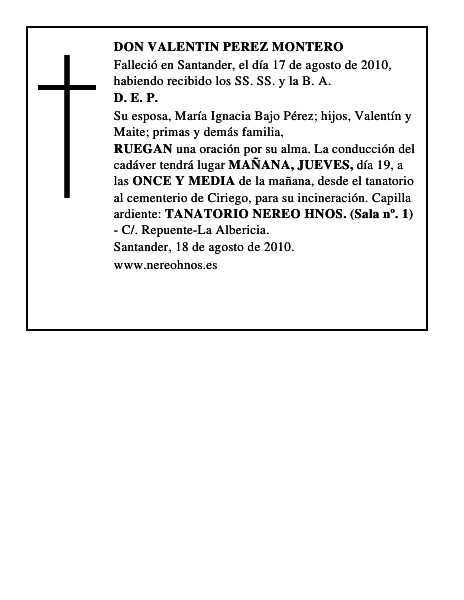 DON VALENTIN PEREZ MONTERO