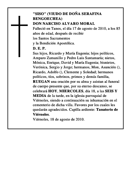 DON NARCISO ALVARO MORAL