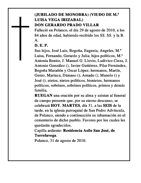 DON GERARDO PRADO VILLAR