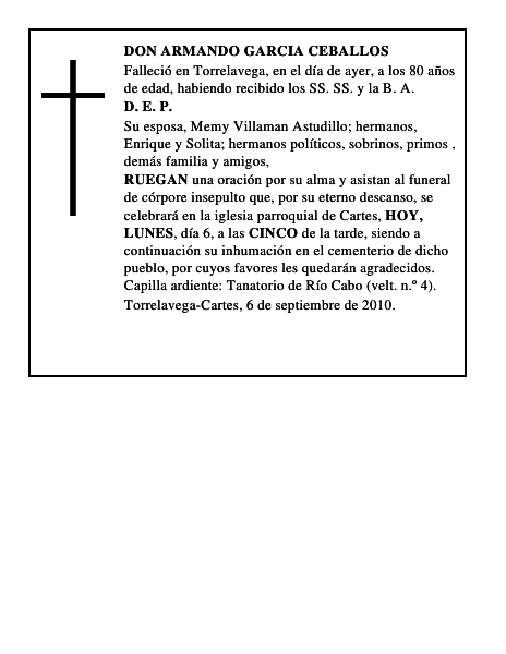 DON ARMANDO GARCIA CEBALLOS