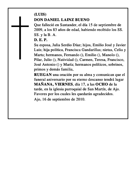 DON DANIEL LAINZ BUENO