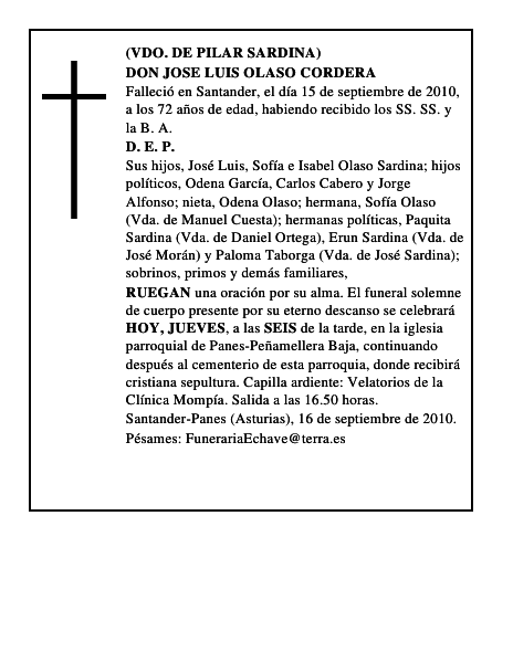 DON JOSE LUIS OLASO CORDERA