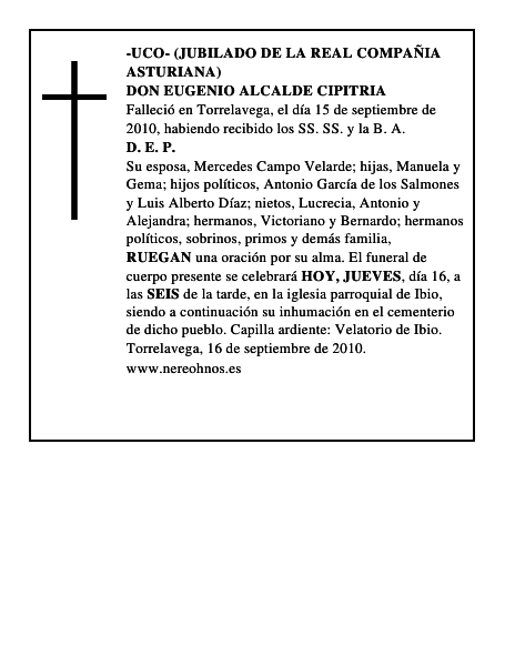 DON EUGENIO ALCALDE CIPITRIA