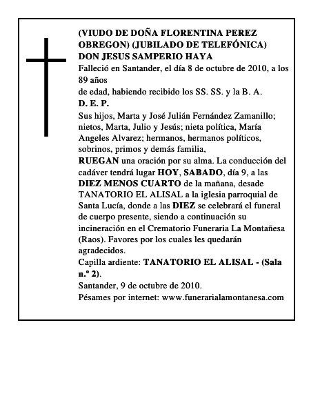 DON JESUS SAMPERIO HAYA