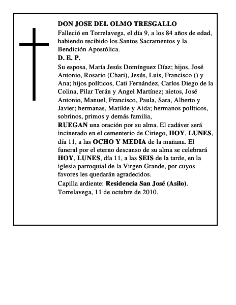 DON JOSE DEL OLMO TRESGALLO