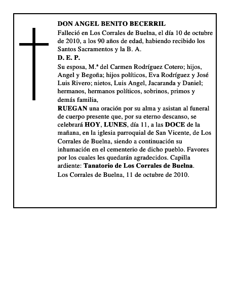DON ANGEL BENITO BECERRIL