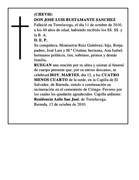 DON JOSE LUIS BUSTAMANTE SANCHEZ