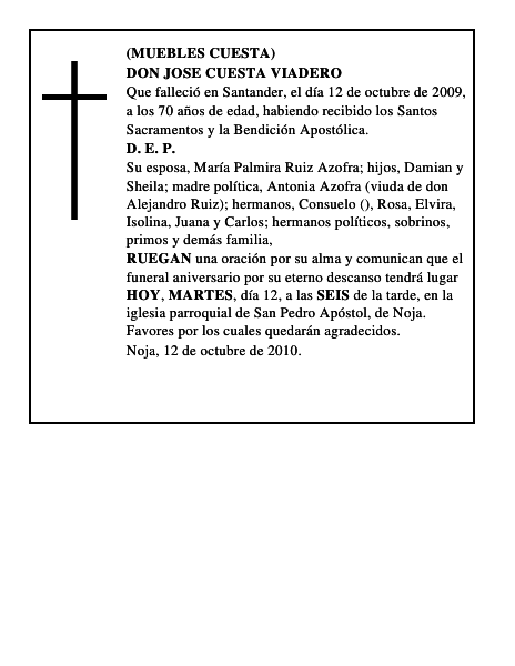 DON JOSE CUESTA VIADERO