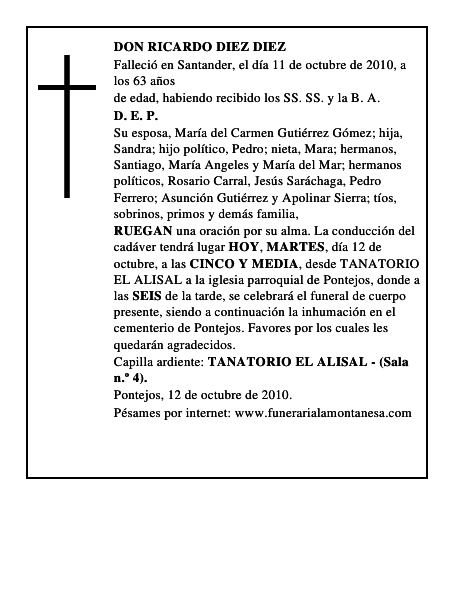 DON RICARDO DIEZ DIEZ