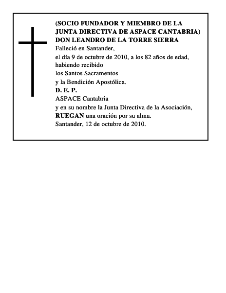 DON LEANDRO DE LA TORRE SIERRA