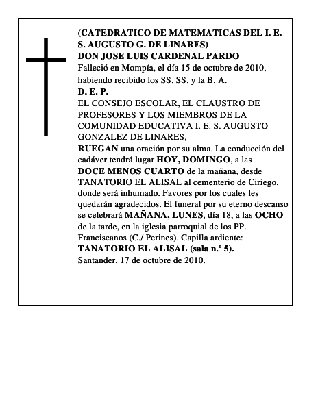 DON JOSE LUIS CARDENAL PARDO