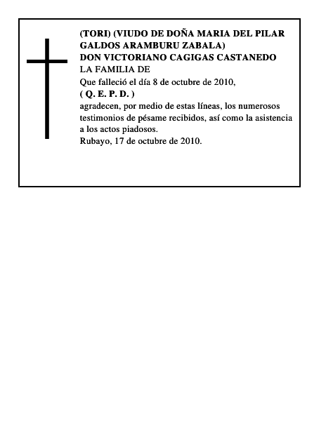 DON VICTORIANO CAGIGAS CASTANEDO