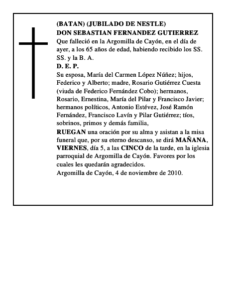 DON SEBASTIAN FERNANDEZ GUTIERREZ