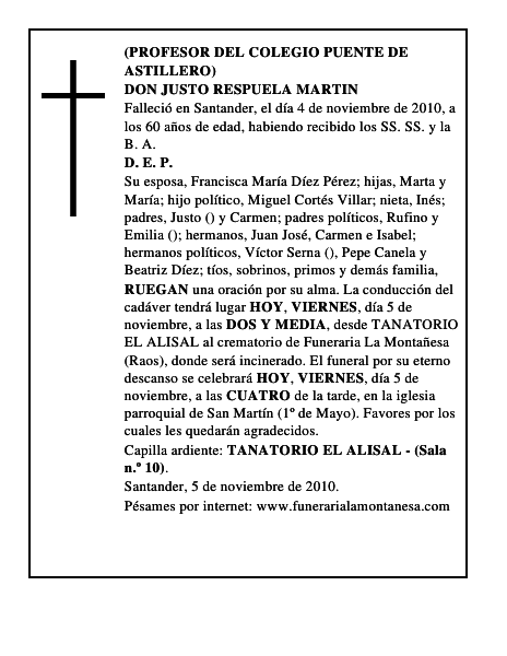 DON JUSTO RESPUELA MARTIN