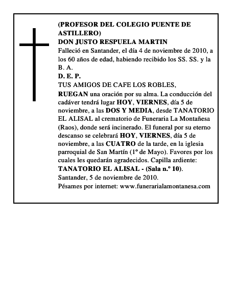 DON JUSTO RESPUELA MARTIN