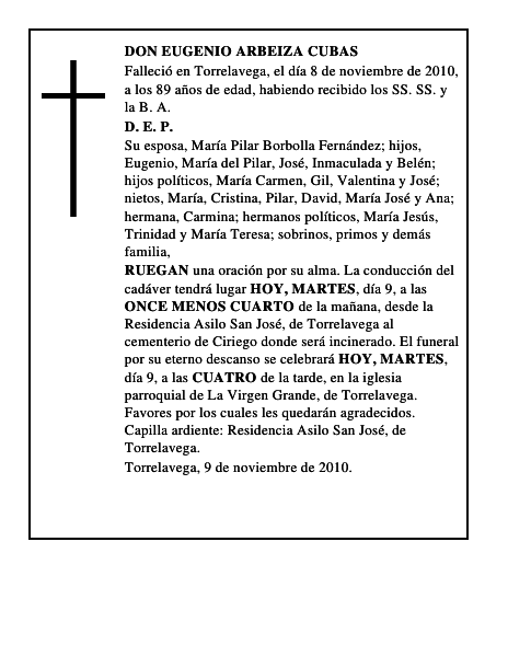 DON EUGENIO ARBEIZA CUBAS