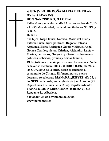DON NARCISO ROJO LOPEZ