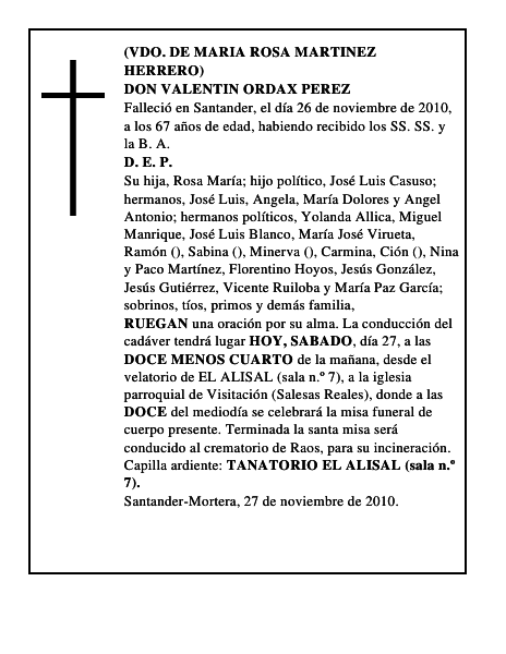 DON VALENTIN ORDAX PEREZ