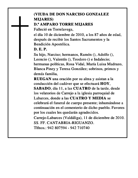 D.ª AMPARO TORRE MIJARES