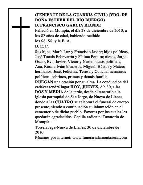 D. FRANCISCO GARCIA RIANDE
