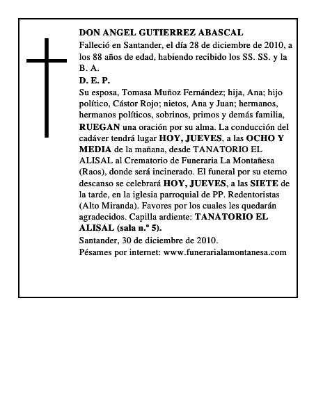 DON ANGEL GUTIERREZ ABASCAL
