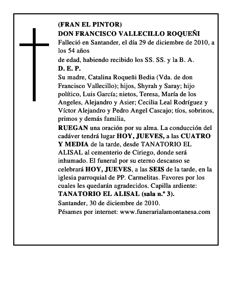 DON FRANCISCO VALLECILLO ROQUEÑI