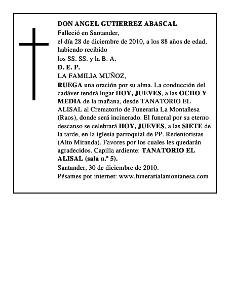 DON ANGEL GUTIERREZ ABASCAL