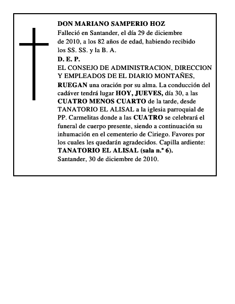 DON MARIANO SAMPERIO HOZ