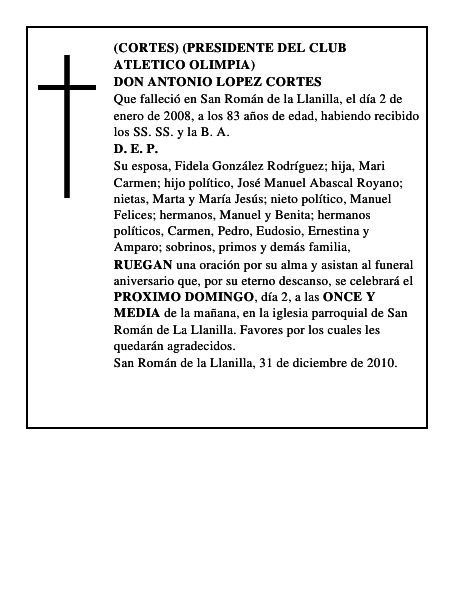 DON ANTONIO LOPEZ CORTES