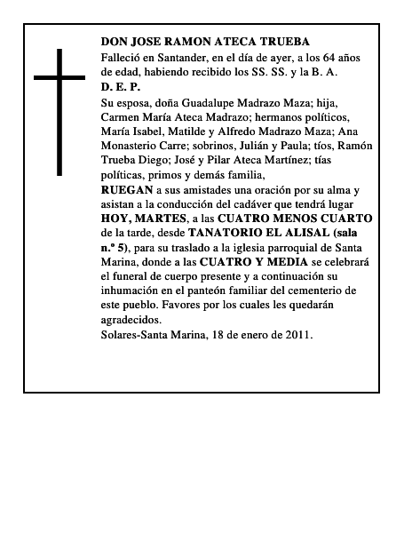 DON JOSE RAMON ATECA TRUEBA