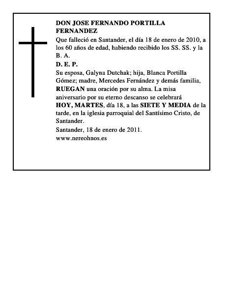 DON JOSE FERNANDO PORTILLA FERNANDEZ