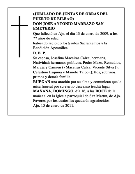 DON JOSE ANTONIO MADRAZO SAN EMETERIO